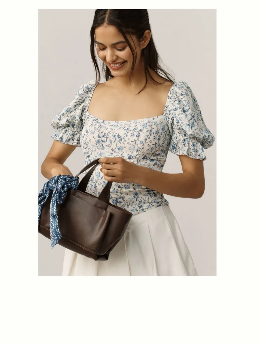 Reformation Marin Puff-Sleeve Blouse